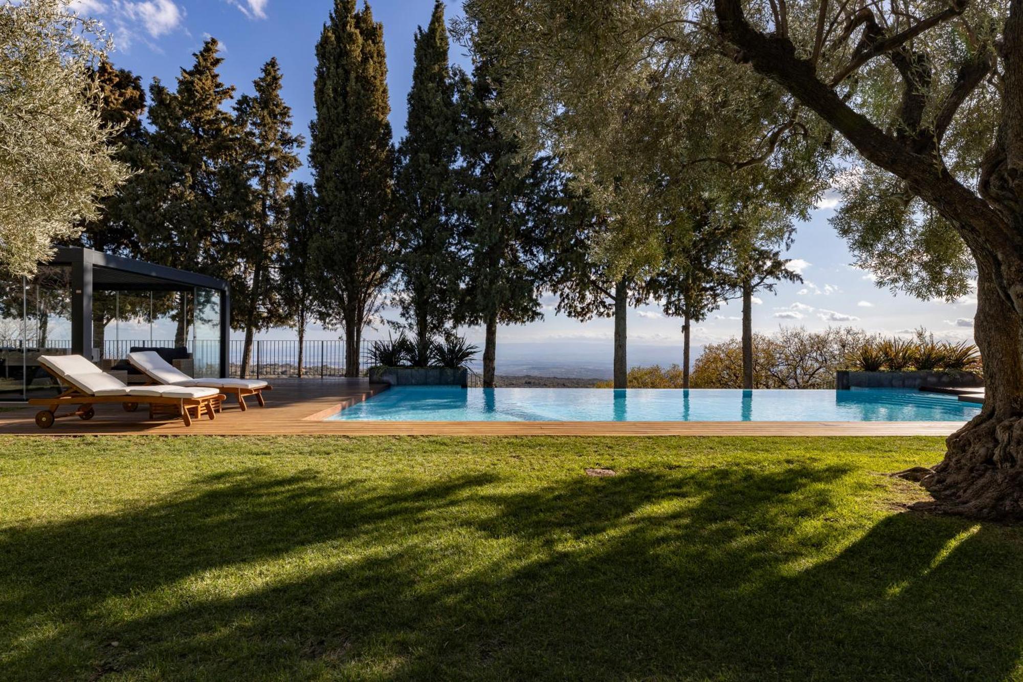 Scialaj Villa Di Lusso Sull'Etna Con Piscina E Vista Mare Ragalna Extérieur photo
